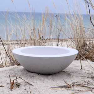 Runt handfat i betong