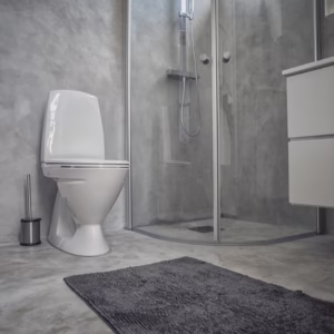 Fogfria betongytor i badrum - microcement