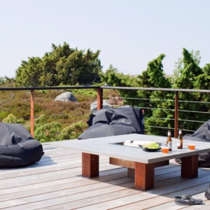 Måttbeställd betongskiva till soffbord och matbord utomhus